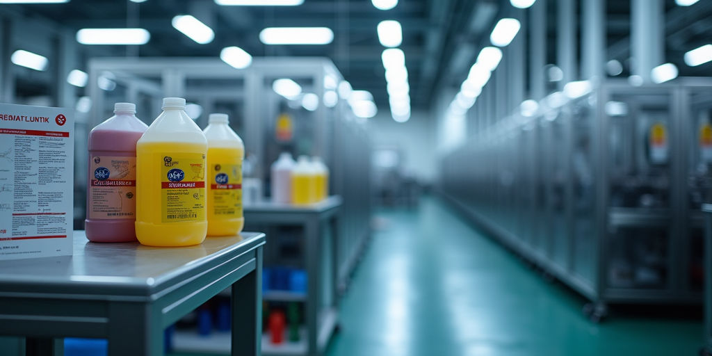 Пример маркировки канистры со смазкой Роснефть NSF H1 и логотипом сертификации