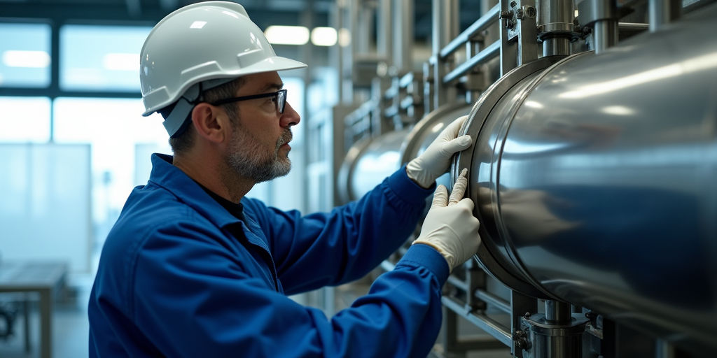 Применение консистентной смазки Роснефть NSF H1 на линии розлива напитков